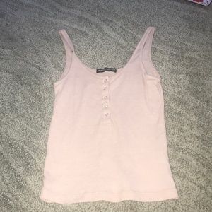 Pink Brandy Melville tank top button down